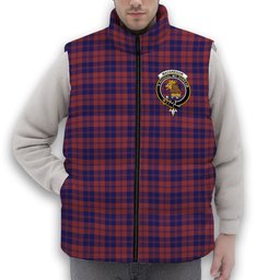 ScotsTee Shop Scottish MacGregor of Glengyle Crest Tartan Puffer Vest Winter White Duck Down Vest Sleeveless