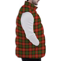 Tartan Puffer Vest Winter White Duck Down Vest Sleeveless