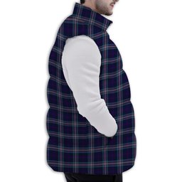 Tartan Puffer Vest Winter White Duck Down Vest Sleeveless