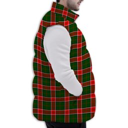 Tartan Puffer Vest Winter White Duck Down Vest Sleeveless