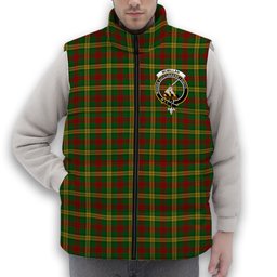 ScotsTee Shop Scottish McMillan Society of Glasgow Crest Tartan Puffer Vest Winter White Duck Down Vest Sleeveless
