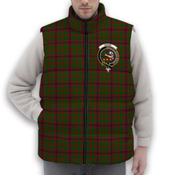ScotsTee Shop Scottish Skene Modern Crest Tartan Puffer Vest Winter White Duck Down Vest Sleeveless