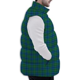 Tartan Puffer Vest Winter White Duck Down Vest Sleeveless