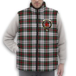 ScotsTee Shop Scottish McDuff Dress Modern Crest Tartan Puffer Vest Winter White Duck Down Vest Sleeveless