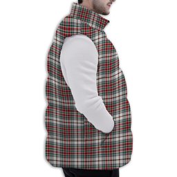 Tartan Puffer Vest Winter White Duck Down Vest Sleeveless