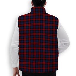 ScotsTee Shop Scottish McLachlan Crest Tartan Puffer Vest Winter White Duck Down Vest Sleeveless