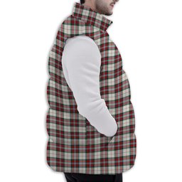 Tartan Puffer Vest Winter White Duck Down Vest Sleeveless