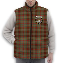 ScotsTee Shop Scottish Muirhead Original Crest Tartan Puffer Vest Winter White Duck Down Vest Sleeveless
