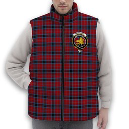 ScotsTee Shop Scottish McTavish Crest Tartan Puffer Vest Winter White Duck Down Vest Sleeveless