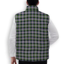 ScotsTee Shop Scottish McNachten Dress Crest Tartan Puffer Vest Winter White Duck Down Vest Sleeveless