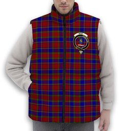 ScotsTee Shop Scottish Mair Crest Tartan Puffer Vest Winter White Duck Down Vest Sleeveless