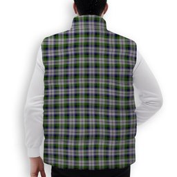 ScotsTee Shop Scottish MacCracken Dress Crest Tartan Puffer Vest Winter White Duck Down Vest Sleeveless