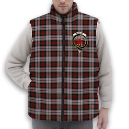 ScotsTee Shop Scottish MacDuff Dress 4 Crest Tartan Puffer Vest Winter White Duck Down Vest Sleeveless