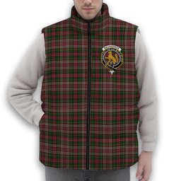 ScotsTee Shop Scottish MacPherson 9 Crest Tartan Puffer Vest Winter White Duck Down Vest Sleeveless