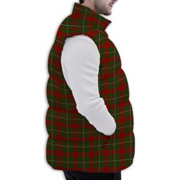 Tartan Puffer Vest Winter White Duck Down Vest Sleeveless