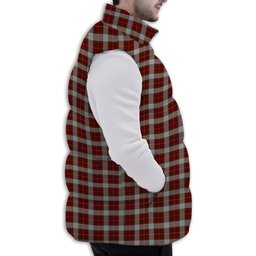 Tartan Puffer Vest Winter White Duck Down Vest Sleeveless