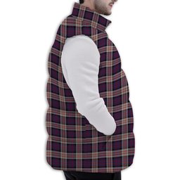 Tartan Puffer Vest Winter White Duck Down Vest Sleeveless