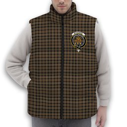 ScotsTee Shop Scottish McKenzie Hunting Crest Tartan Puffer Vest Winter White Duck Down Vest Sleeveless
