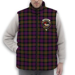 ScotsTee Shop Scottish McDonald Modern Crest Tartan Puffer Vest Winter White Duck Down Vest Sleeveless