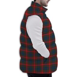 Tartan Puffer Vest Winter White Duck Down Vest Sleeveless
