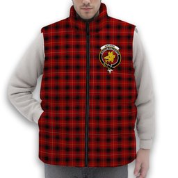ScotsTee Shop Scottish MacIver 2 Crest Tartan Puffer Vest Winter White Duck Down Vest Sleeveless