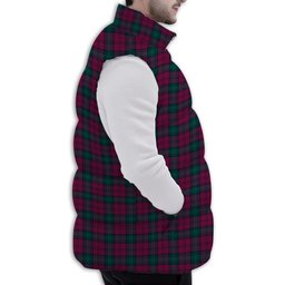 Tartan Puffer Vest Winter White Duck Down Vest Sleeveless