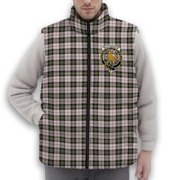 ScotsTee Shop Scottish MacPherson Dress Ancient Crest Tartan Puffer Vest Winter White Duck Down Vest Sleeveless
