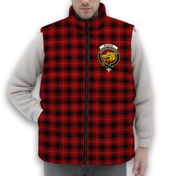ScotsTee Shop Scottish McIver Crest Tartan Puffer Vest Winter White Duck Down Vest Sleeveless