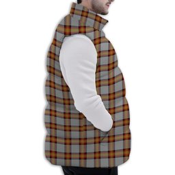 Tartan Puffer Vest Winter White Duck Down Vest Sleeveless