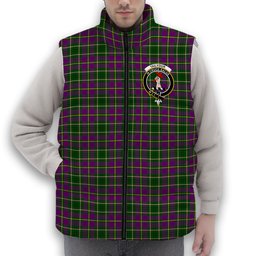 ScotsTee Shop Scottish Tailyour Crest Tartan Puffer Vest Winter White Duck Down Vest Sleeveless