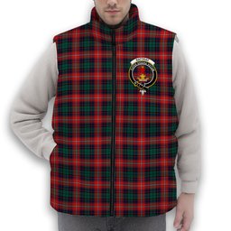 ScotsTee Shop Scottish Rattray of Lude Modern Crest Tartan Puffer Vest Winter White Duck Down Vest Sleeveless