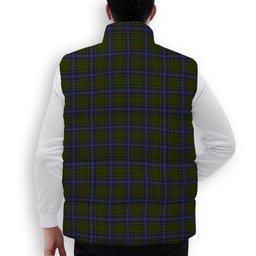 ScotsTee Shop Scottish McMillan Hunting Modern Crest Tartan Puffer Vest Winter White Duck Down Vest Sleeveless
