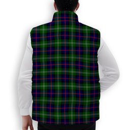 ScotsTee Shop Scottish Swinton SC Crest Tartan Puffer Vest Winter White Duck Down Vest Sleeveless