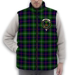 ScotsTee Shop Scottish Swinton SC Crest Tartan Puffer Vest Winter White Duck Down Vest Sleeveless
