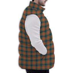Tartan Puffer Vest Winter White Duck Down Vest Sleeveless