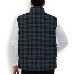 ScotsTee Shop Scottish MacLaren Crest Tartan Puffer Vest Winter White Duck Down Vest Sleeveless