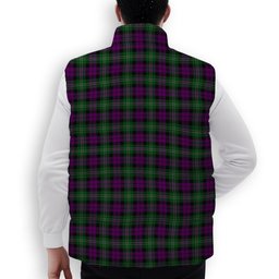 ScotsTee Shop Scottish Wilsons 175 Crest Tartan Puffer Vest Winter White Duck Down Vest Sleeveless