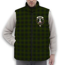 ScotsTee Shop Scottish McLean Hunting Crest Tartan Puffer Vest Winter White Duck Down Vest Sleeveless