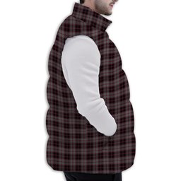 Tartan Puffer Vest Winter White Duck Down Vest Sleeveless