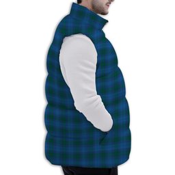 Tartan Puffer Vest Winter White Duck Down Vest Sleeveless