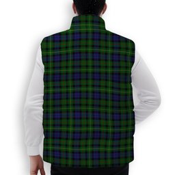 ScotsTee Shop Scottish Rollo Crest Tartan Puffer Vest Winter White Duck Down Vest Sleeveless