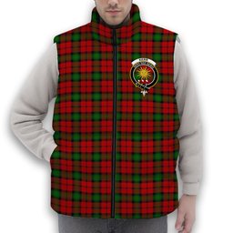 ScotsTee Shop Scottish Kerr Crest Tartan Puffer Vest Winter White Duck Down Vest Sleeveless
