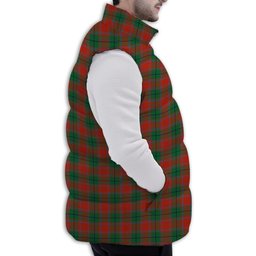 Tartan Puffer Vest Winter White Duck Down Vest Sleeveless