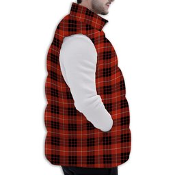 Tartan Puffer Vest Winter White Duck Down Vest Sleeveless
