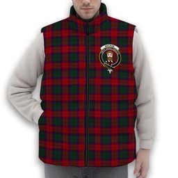 ScotsTee Shop Scottish MacNab 1950 Trade Version Crest Tartan Puffer Vest Winter White Duck Down Vest Sleeveless