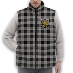 ScotsTee Shop Scottish McPherson Dress Crest Tartan Puffer Vest Winter White Duck Down Vest Sleeveless