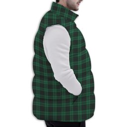 Tartan Puffer Vest Winter White Duck Down Vest Sleeveless