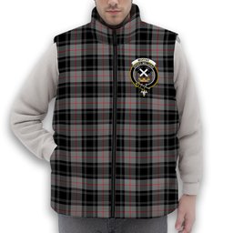 ScotsTee Shop Scottish Moffat Modern SC Crest Tartan Puffer Vest Winter White Duck Down Vest Sleeveless