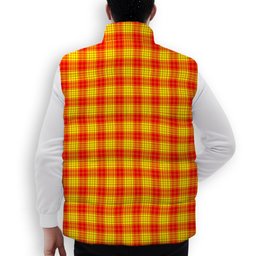 ScotsTee Shop Scottish MacMillan Crest Tartan Puffer Vest Winter White Duck Down Vest Sleeveless