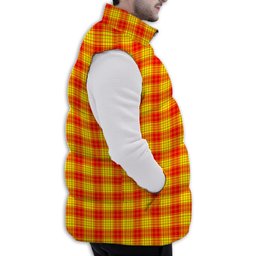Tartan Puffer Vest Winter White Duck Down Vest Sleeveless